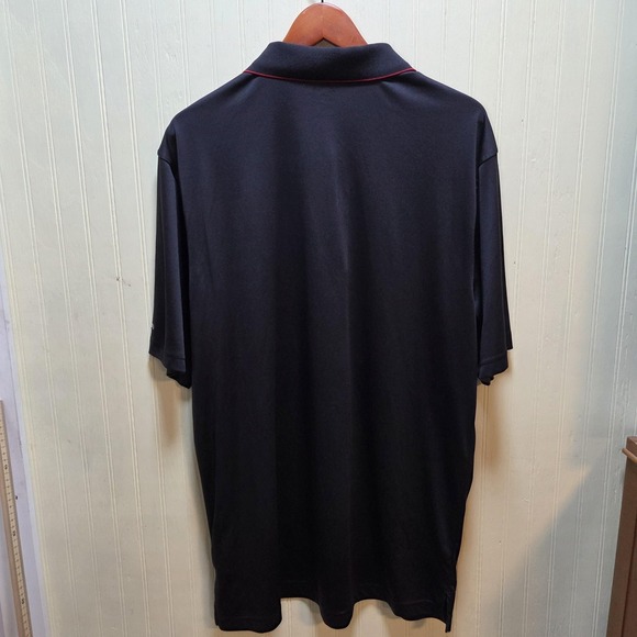 Reebok Polo Shirt Mens XLT Black Stripe PlayDry Golf 100% Polyester Tagless - Picture 3 of 7